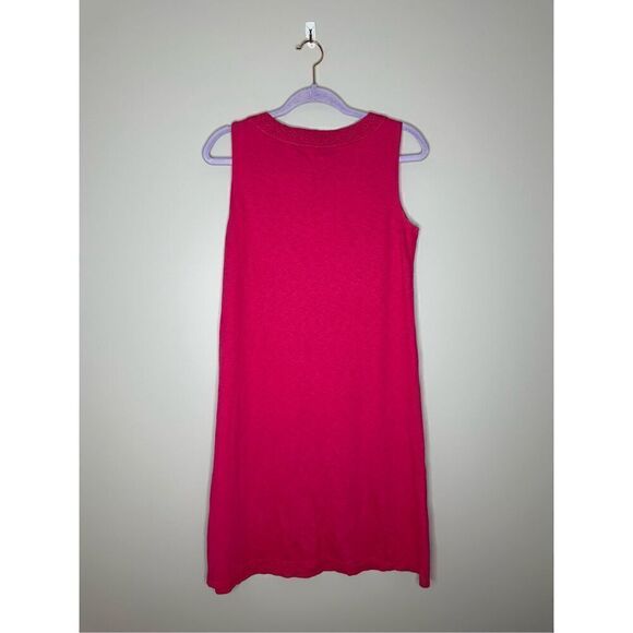 Chico’s Linen Blend Pink Embroidered Collar Dress Size 0 (4) - Picture 5 of 7